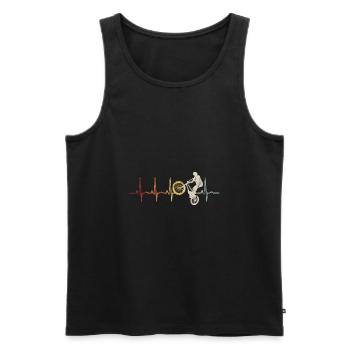 BMX Bike Bike Heartbeat Bicycle Motocross - Men's Premium Organic Tank Top - black - Front - Michal (187cm)