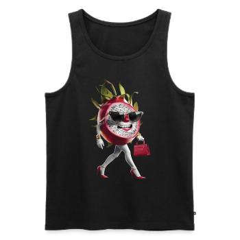 Frauen Drachenfrucht - Männer Premium Bio Tank Top - Schwarz - Vorne - AI Model Male 178 light (178cm)