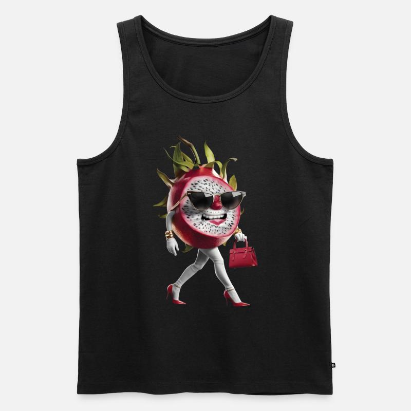 Frauen Drachenfrucht - Männer Premium Bio Tank Top - Schwarz