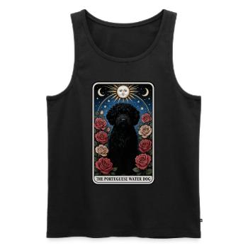Portugiesischer Wasserhund - Männer Premium Bio Tank Top - Schwarz - Vorne - Michal (187cm)