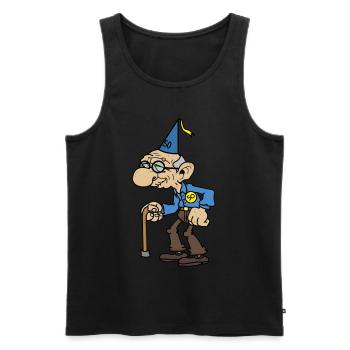 50th birthday abraham - Men's Premium Organic Tank Top - black - Front - AI Model Male 178 light (178cm)
