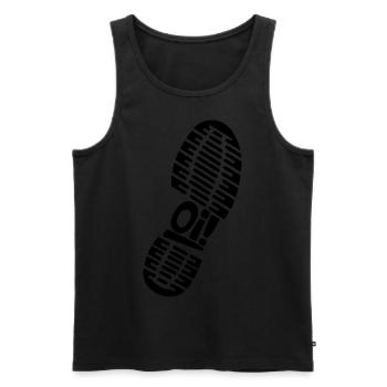 Oi! meine Stiefel! - Männer Premium Bio Tank Top - Schwarz - Vorne - AI Model Male 178 light (178cm)