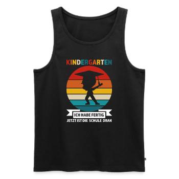 Kindergarten Abschluss Kindergartenkind Geschenk - Männer Premium Bio Tank Top - Schwarz - Vorne - Michal (187cm)