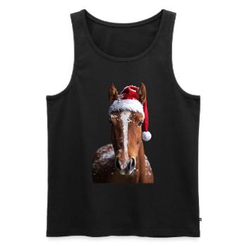 Pferd - Männer Premium Bio Tank Top - Schwarz - Vorne - AI Model Male 178 light (178cm)