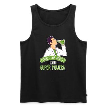 Science Super Power Wissenschaft Chemielehrer - Männer Premium Bio Tank Top - Schwarz - Vorne - AI Model Male 178 light (178cm)
