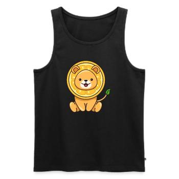 Lion Lemon Design for Lions Lovers - Men's Premium Organic Tank Top - black - Front - AI Model Male 178 light (178cm)