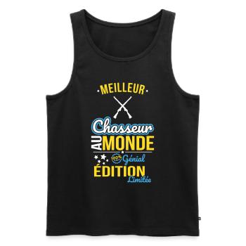 World's Best Hunter - 100% Awesome - Men's Premium Organic Tank Top - black - Front - AI Model Male 178 light (178cm)