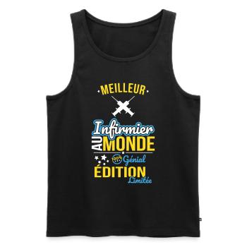 World's Best Nurse - 100% Awesome - Men's Premium Organic Tank Top - black - Front - Michal (187cm)