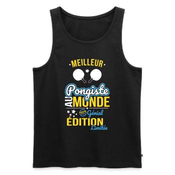 Best Table Tennis Player in the World - 100% Awesome - Men's Premium Organic Tank Top - black - Front - Michal (187cm)