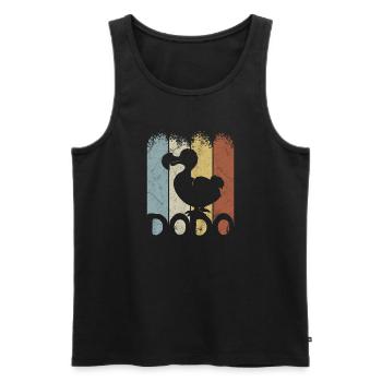 Funky Vintage Dodo Silhouette Retro Vogel - Männer Premium Bio Tank Top - Schwarz - Vorne - AI Model Male 178 light (178cm)