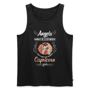 Steinbock Geburtstag Charakter - Männer Premium Bio Tank Top - Schwarz - Vorne - AI Model Male 178 light (178cm)