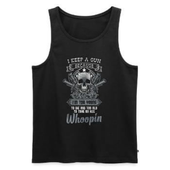 Weapon Violence Assault Rifle - Men's Premium Organic Tank Top - black - Front - AI Model Male 178 light (178cm)