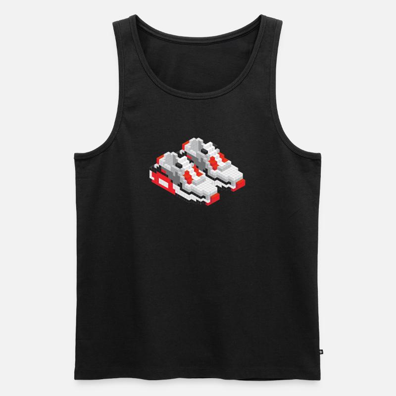 PIXEL AIR MAX - Männer Premium Bio Tank Top - Schwarz