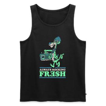 Always Rocking Fresh Tiger - Männer Premium Bio Tank Top - Schwarz - Vorne - AI Model Male 178 light (178cm)
