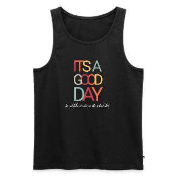 It's a good day to act as if - Men's Premium Organic Tank Top - black - Front - Michal (187cm)