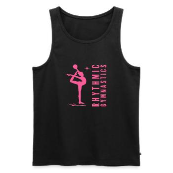 Rhythmic Gymnastics Gymnastik Gymnastin mit Ball - Männer Premium Bio Tank Top - Schwarz - Vorne - Michal (187cm)