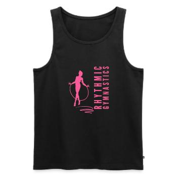 Rhythmic Gymnastics Gymnastik Gymnastin mit Reifen - Männer Premium Bio Tank Top - Schwarz - Vorne - Michal (187cm)