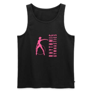 Rhythmic Gymnastics Gymnastik Gymnastin mit Reifen - Männer Premium Bio Tank Top - Schwarz - Vorne - Michal (187cm)