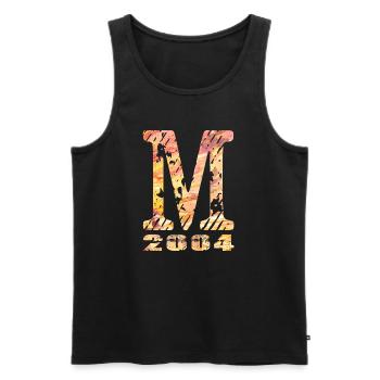 M 2004 Name Year of Birth Gift - Men's Premium Organic Tank Top - black - Front - Michal (187cm)