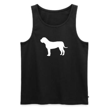 Boerboel Silhouette - Männer Premium Bio Tank Top - Schwarz - Vorne - Michal (187cm)