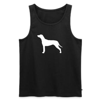 Rhodesian Ridgeback Silhouette - Männer Premium Bio Tank Top - Schwarz - Vorne - Michal (187cm)