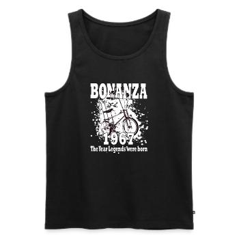 Bonanza 1967 - year of birth - Bonanza wheel - vintage - Men's Premium Organic Tank Top - black - Front - AI Model Male 178 light (178cm)