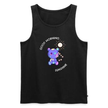 Good Morning Sunshine - Men's Premium Organic Tank Top - black - Front - AI Model Male 178 light (178cm)