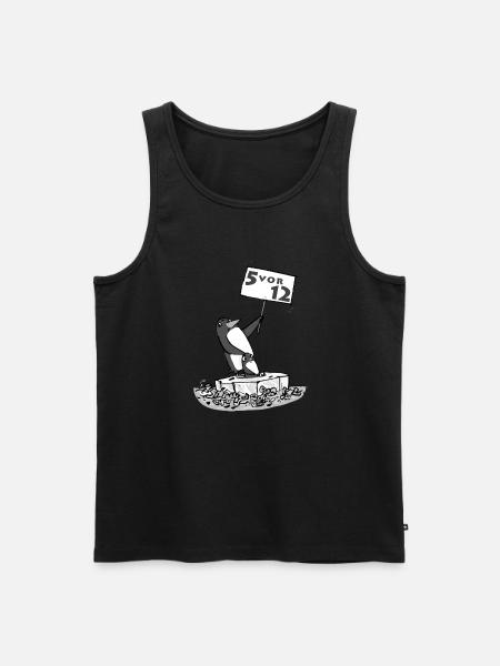 Pinguin - Männer Premium Bio Tank Top - Schwarz