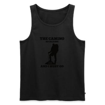 Camino 2023 Pilger Reise Pilgern Jakobsweg Wandern - Männer Premium Bio Tank Top - Schwarz - Vorne - AI Model Male 178 light (178cm)