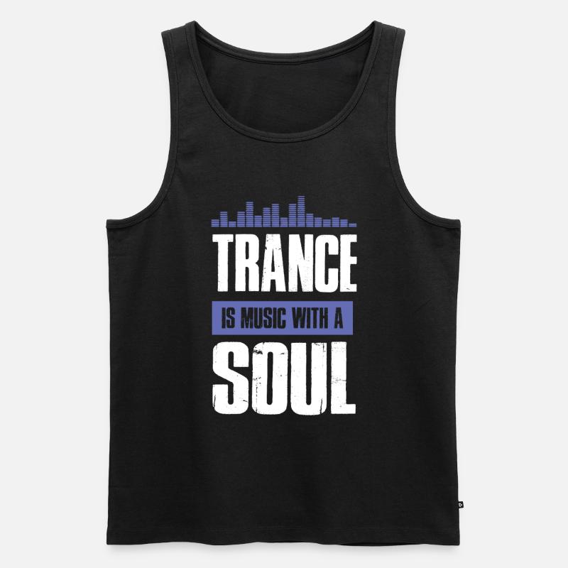 trance soul - Männer Premium Bio Tank Top - Schwarz