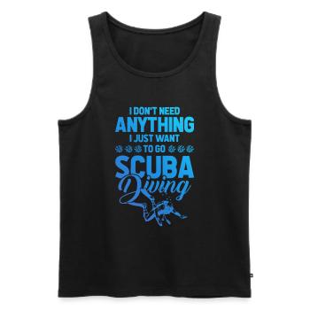 Diving scuba diving - Men's Premium Organic Tank Top - black - Front - AI Model Male 178 light (178cm)