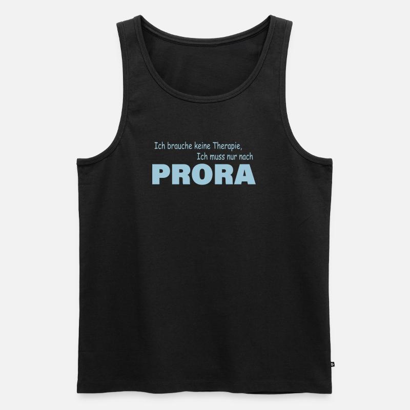 Therapie PRORA - Männer Premium Bio Tank Top - Schwarz