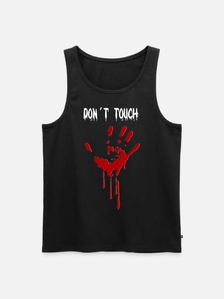 Don´t touch - Männer Premium Bio Tank Top - Schwarz