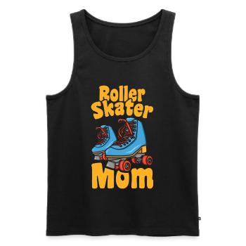 Rollschuh Mama - Männer Premium Bio Tank Top - Schwarz - Vorne - Michal (187cm)