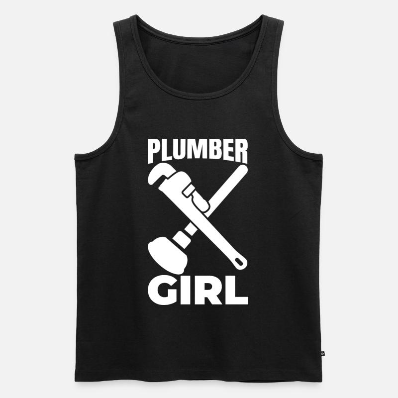 Klempnerin - Männer Premium Bio Tank Top - Schwarz