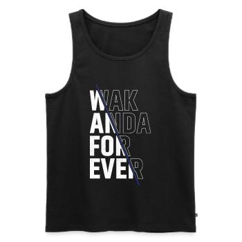 Wach Anda für immer - Männer Premium Bio Tank Top - Schwarz - Vorne - Michal (187cm)