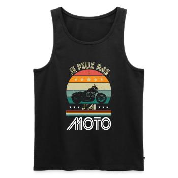 Ich kann kein Motorrad haben - Biker Geschenkidee - Männer Premium Bio Tank Top - Schwarz - Vorne - Michal (187cm)