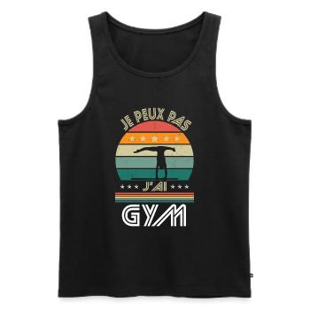 I Can't I Have Gym - Turner-Geschenkidee - Männer Premium Bio Tank Top - Schwarz - Vorne - Michal (187cm)
