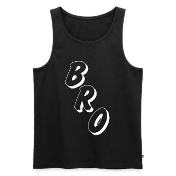 Bro Buddy, Petit ami/Petite amie - Débardeur bio Premium Homme - noir - Devant - Michal (187cm)