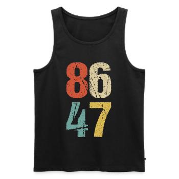 Anti- - 86 47 I - Männer Premium Bio Tank Top - Schwarz - Vorne - AI Model Male 178 light (178cm)