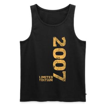Limited Edition 2007 18th Birthday Gift - Men's Premium Organic Tank Top - black - Front - Michal (187cm)