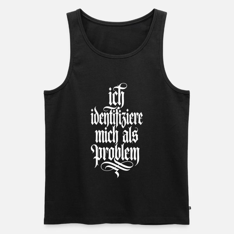 Ich identifiziere mich als Problem - Männer Premium Bio Tank Top - Schwarz