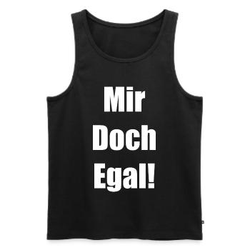 Mir Doch Egal! - Männer Premium Bio Tank Top - Schwarz - Vorne - Michal (187cm)