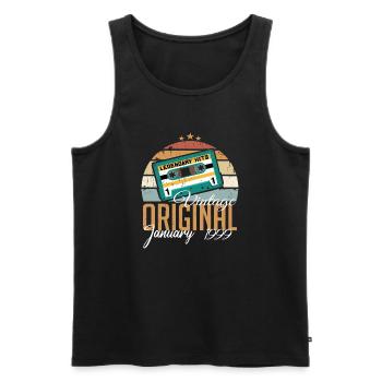 Die Legenden wurden im Januar 1999 geboren Geschen - Männer Premium Bio Tank Top - Schwarz - Vorne - AI Model Male 178 light (178cm)
