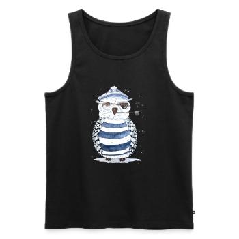 Moin ihr Landratten - Männer Premium Bio Tank Top - Schwarz - Vorne - AI Model Male 178 light (178cm)