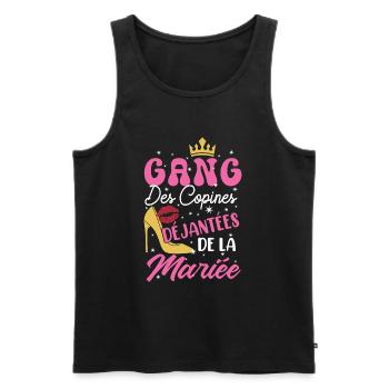 Gang Freundinnen Junggesellenabschied Braut Team Braut Team - Männer Premium Bio Tank Top - Schwarz - Vorne - AI Model Male 178 light (178cm)