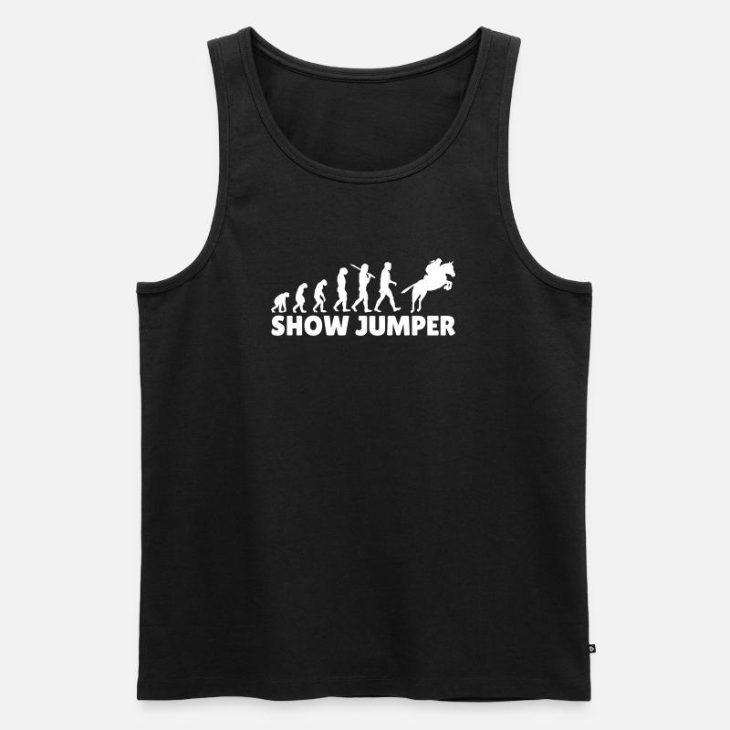 Evolution Riding Saut d’obstacles - Débardeur bio Premium Homme - noir