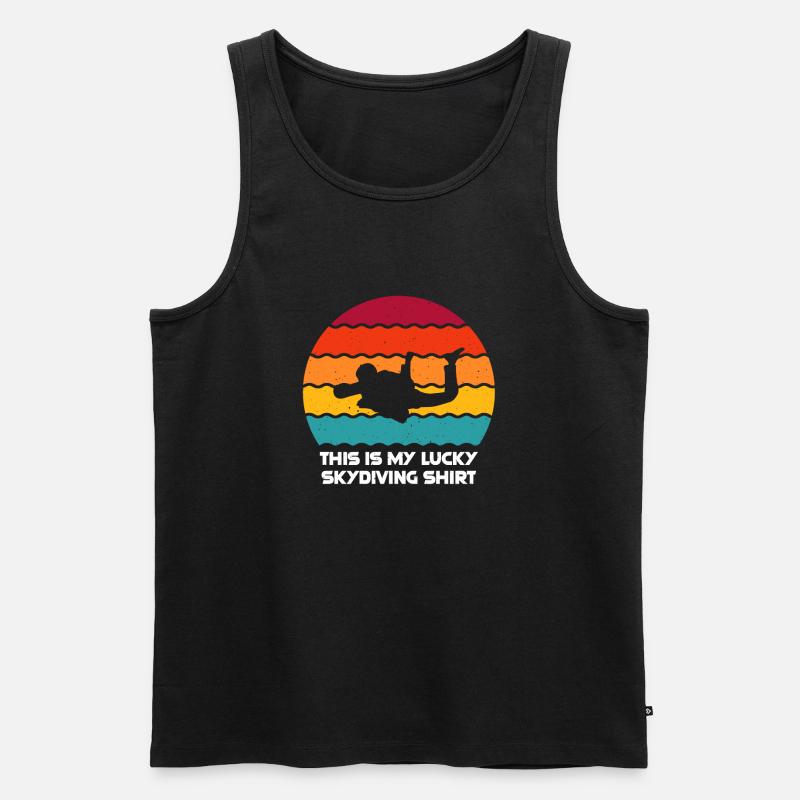 Sky Diving - Männer Premium Bio Tank Top - Schwarz