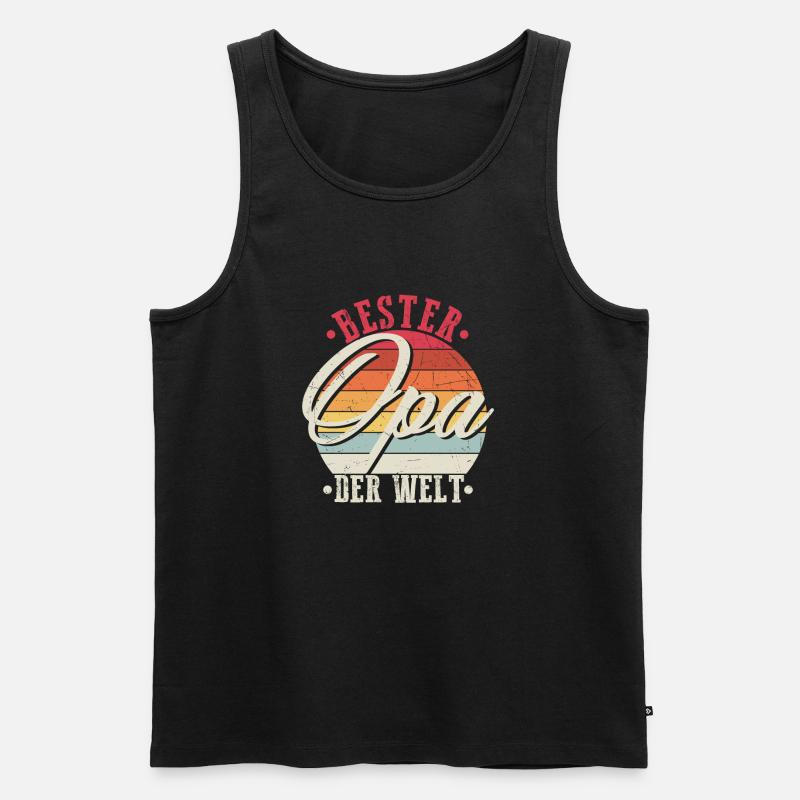 Bester Opa - Männer Premium Bio Tank Top - Schwarz