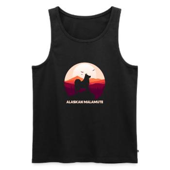 Alaskan Malamute Hund - Männer Premium Bio Tank Top - Schwarz - Vorne - Michal (187cm)